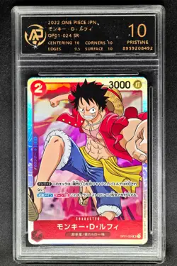 2022 ONE PIECE JPN. cards Monkey D. Luffy OP01-024 SR RPA 10 (SAME AS PSA 10) - Image 1