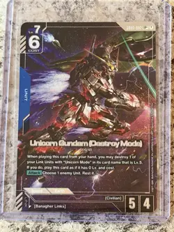 Unicorn Gundam (Destroy Mode) (LR+) GD01-002 - Newtype Rising - Gundam Card Game - Image 3