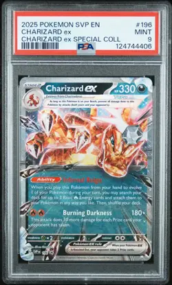 Charizard ex 196 Sv: Scarlet & Violet Promo Cards Holo PSA 9 - Image 1