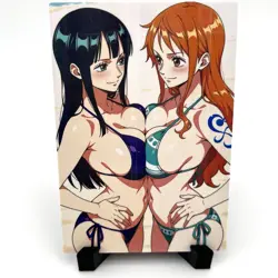 One Piece Nico Robin Nami Sexy Bikini Anime Waifu Girl Goddess Story Art Card - Image 1