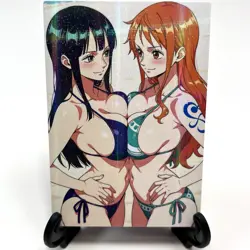 One Piece Nico Robin Nami Sexy Bikini Anime Waifu Girl Goddess Story Art Card - Image 2