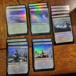 Kaldheim Snow Lands FOIL Bundle x15 MTG Swamp Forest Mountain Island Plains - Image 1