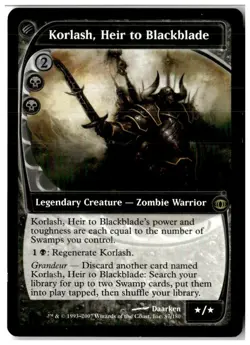MTG Korlash, Heir to Blackblade - Future Sight Moderately Played English - Image 1