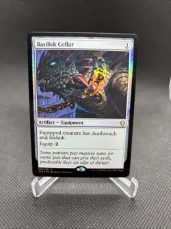 ***Basilisk Collar Commander FOIL***MTG Legends: Battle for Baldur's Gate - Image 1