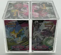 Lot of (2) Pokemon TCG SWSH Fusion Strike Booster Boxes FACTORY SEALED w/Acrylic - Image 2