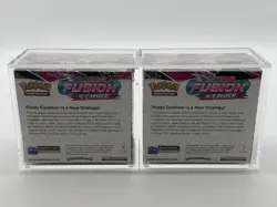 Lot of (2) Pokemon TCG SWSH Fusion Strike Booster Boxes FACTORY SEALED w/Acrylic - Image 4