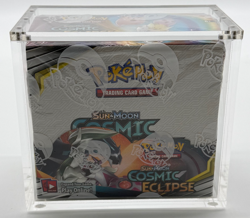 Pokemon TCG Sun & Moon Cosmic Eclipse Booster Box FACTORY SEALED w/Acrylic - Image 1