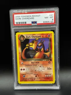 Pokemon Dark Charizard 21/82 Team Rocket Non Holo PSA 8 NM - Image 1
