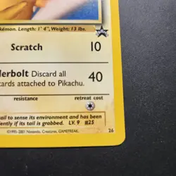 2001 Pikachu (Snap) #26 - Black Star Promo Non-Holo Rare - Pokemon TCG - LP - Image 3
