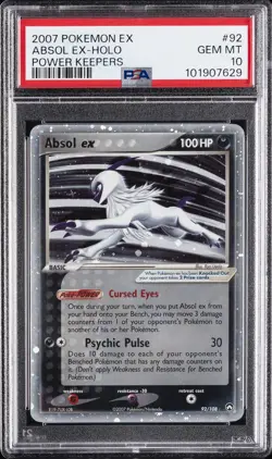 2007 POKEMON EX POWER KEEPERS #92 ABSOL EX-HOLO PSA 10 - Image 1