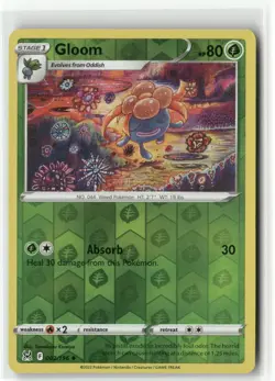 Gloom 002/196 Reverse Holo - Lost Origin - Pokemon TCG NM - Image 1