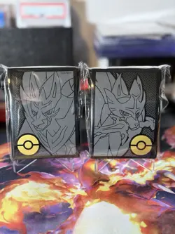 Pokemon TCG ETB Zacian Zamazenta Premium Collection 2x 65 Count Sleeves - Sealed - Image 1