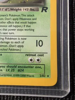 Pokemon TCG Dark Arbok Team Rocket 2/82 Holo Rare 1st Edition NM - Image 5