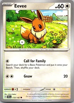 Pokemon TCG Pokemon Eevee Eevee Common Regular - Image 1
