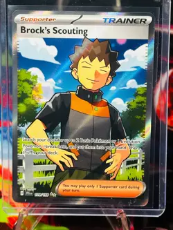 Pokemon TCG Brock's Scouting #179/159 Journey Together Ultra Rare NM 2025 - Image 1