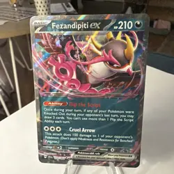 Fezandipiti EX 038/064 Ultra Rare Scarlet & Violet Shrouded Fable Pokemon TCG - Image 1