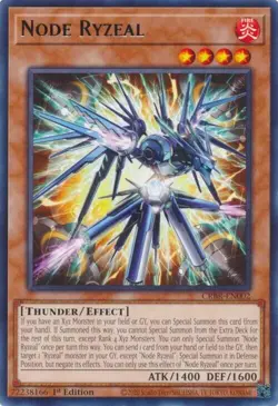 Yugioh - Node Ryzeal (Rare) CRBR-EN002 Crossover Breakers 1st Edition - Image 1