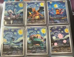 Pokemon Van Gogh Set of 18 Custom Art Cards - DIY - Fan Art- Full Set Display - Image 2