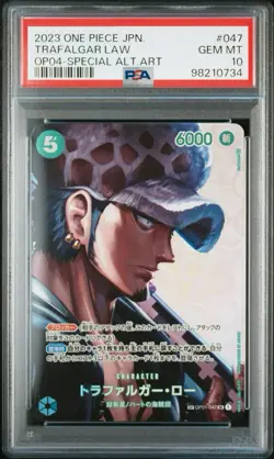 PSA 10 Trafalgar Law OP01-047 OP04 Special Alt Art 2023 One Piece Card Japanese - Image 1