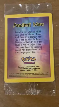 Ancient Mew Pokemon Card 2000 Movie Promo Factory Sealed - Image 2