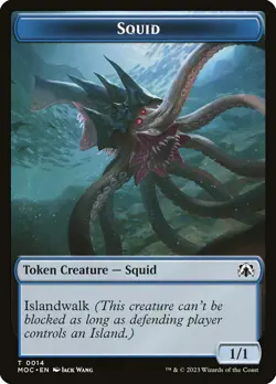 Squid // Human Double-Sided Token - MTG Cards Shop - Image 1