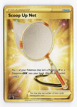 Scoop Up Net (207/192) Gold Secret Rare - Pokemon Card Rebel Clash - Near Mint - Image 1