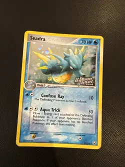 Pokemon Card - Seadra Team Rocket Returns 48/109 Reverse Holo Stamped Damaged - Image 1