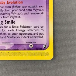 Wynaut 54/100 EX Sandstorm Regular Uncommon Baby Pokemon Card English 2003 MP-LP - Image 5