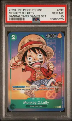 PSA10 Monkey.D.Luffy Bandai Card Games Set 2023 P-037 One Piece - Image 1