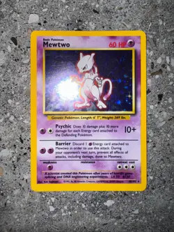Pokemon TCG Cards Mewtwo 10/102 Base Set Holo Rare - Image 3