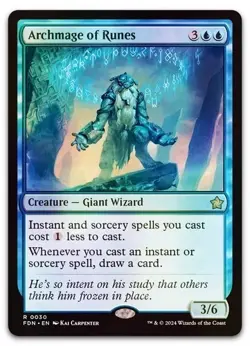 MTG Archmage of Runes RARE FOIL Foundations 0030 NM/Mint - Image 1