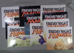 Lot of 10 Different Friday Night Magic MTG Schedule Posters SG-649 - Image 1