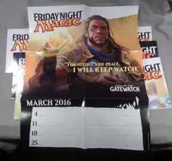 Lot of 10 Different Friday Night Magic MTG Schedule Posters SG-649 - Image 3