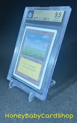MTG Unlimited Edition 1993 Plains (C) BGS 9.5Q+ (TRUE QUAD+) GEM MINT 93/94 - Image 3
