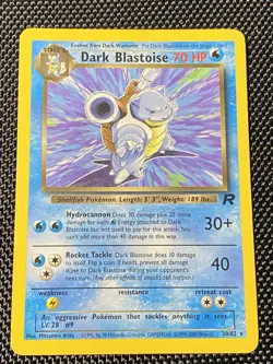 Dark Blastoise (20) 20/82 Team Rocket LP Non-Holo Pokemon TCG - Image 1