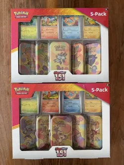 2x Pokemon TCG Scarlet & Violet 151 Mini Tin Costco Bundle 5 Pack Sealed Art Set - Image 1