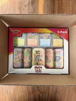 2x Pokemon TCG Scarlet & Violet 151 Mini Tin Costco Bundle 5 Pack Sealed Art Set - Image 3