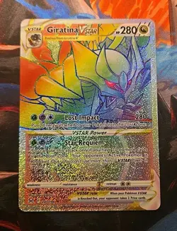 Giratina VSTAR (Secret Rare) 201/196 Lost Origin Rainbow Holo Pokemon TCG ?? NM - Image 1