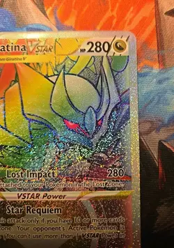 Giratina VSTAR (Secret Rare) 201/196 Lost Origin Rainbow Holo Pokemon TCG ?? NM - Image 3