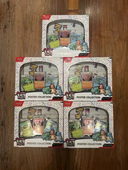 LOT OF 5 -Pokemon 151 Poster Collection Box SEALED - Image 1