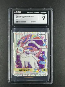 2023 POKEMON SCARLET & VIOLET STICKERS MARUMIYA - HOLO - JPN #36 SYLVEON CGC 9 - Image 1