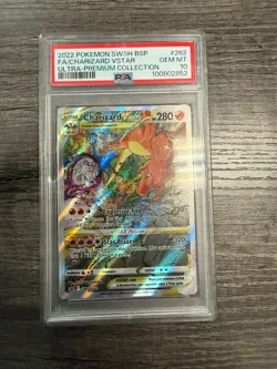 2022 POKEMON SWSH BLACK STAR PROMO #262 FULL ART/CHARIZARD VSTAR PSA 10 - Image 1