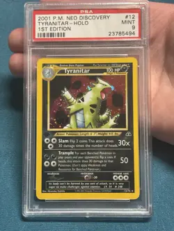 POKEMON! Tyranitar 12/75 - Holo Rare - Neo Discovery - 1st Edition PSA 9 MINT - Image 2