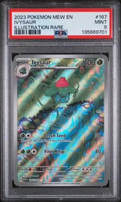 PSA 9 Mint Ivysaur 2023 Illustration Rare Pokemon 151 IR 167/165 - Image 2