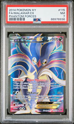 Near Mint 2014 Pokemon XY Phantom Forces Malamar EX Full Art Holo UR #115 PSA 7 - Image 1
