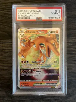 2023 Pokemon Charizard VSTAR - 19/159 Crown Zenith Gem Mint PSA 10 - Image 3