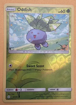 Oddish 2/236 Reverse Holo SM - Cosmic Eclipse Pokemon NM - Image 1
