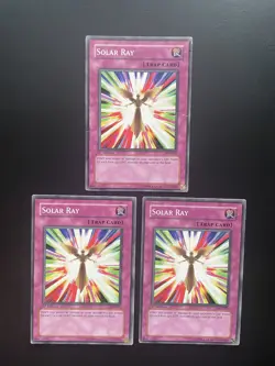 Yugioh Solar Ray AST-051 Common 1st Edition Damaged X3 - Image 1
