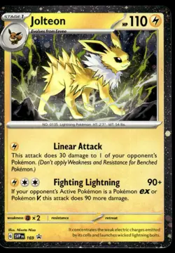 Pokemon TCG SV: Scarlet & Violet Promo Cards #169 Jolteon NM - Image 1