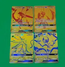 MINT Alternate Full Art Pokemon Hyper Rare Gold Cards Lot 4 GX'S Authentic - Image 3
